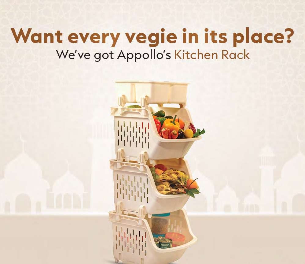 Want every vegie in its place — Apollo kitchen rack