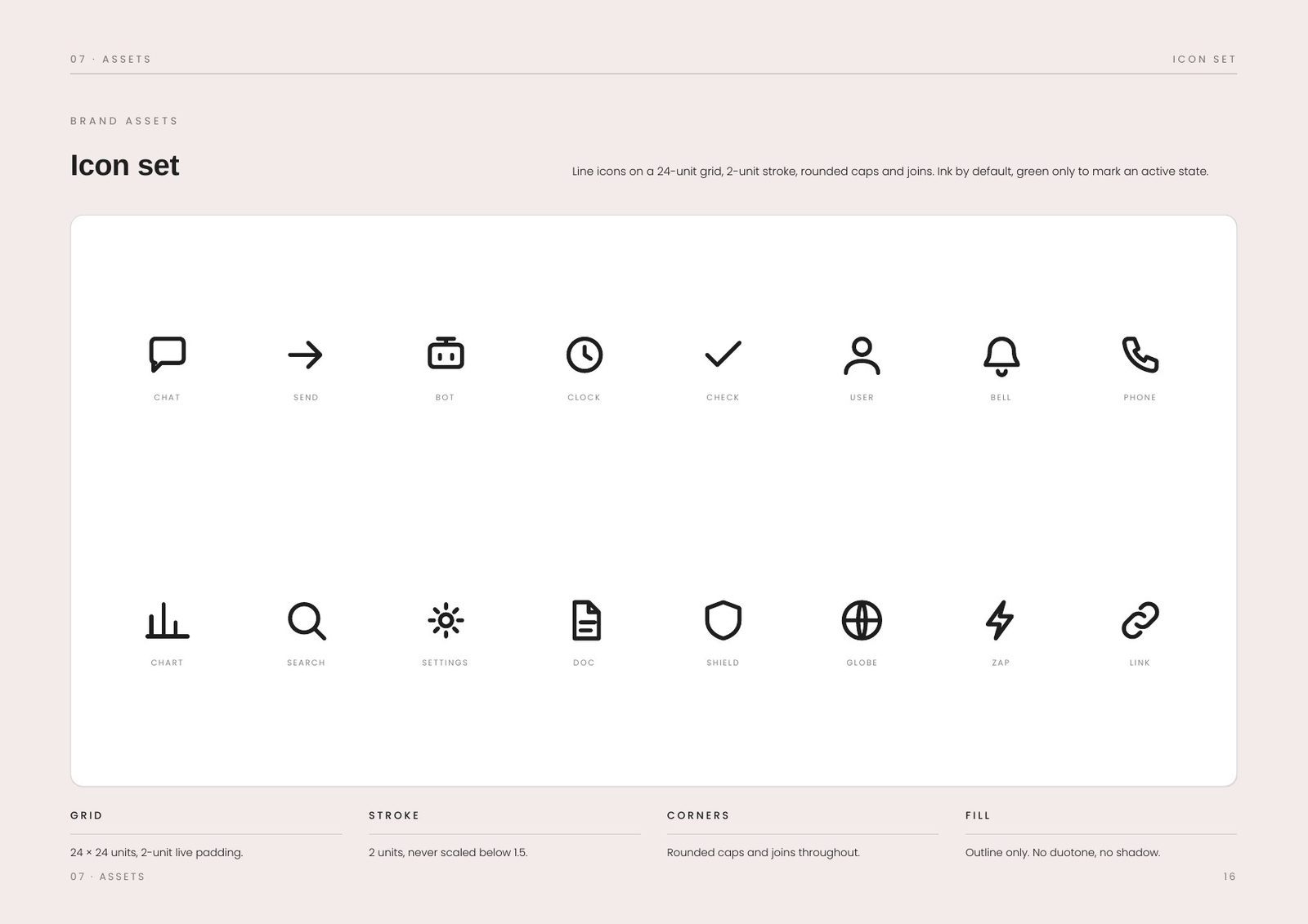 Icon set — 24-unit grid, 2-unit stroke