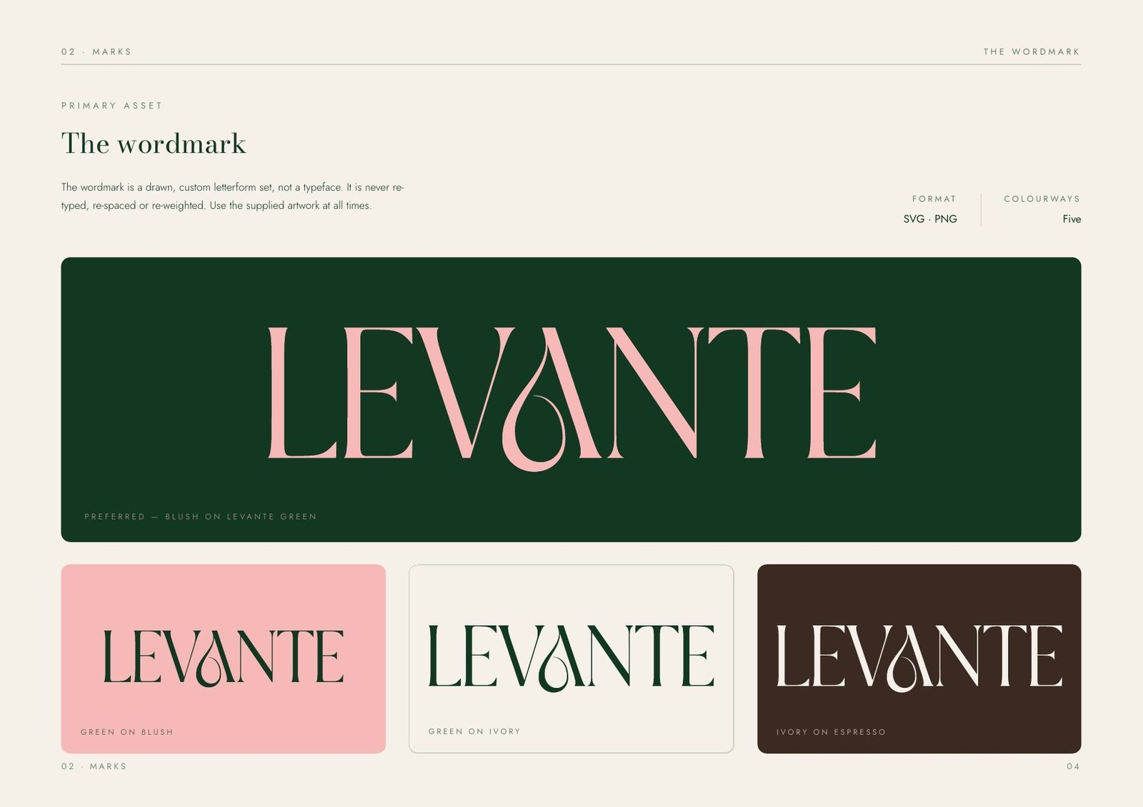 The wordmark and its colourways