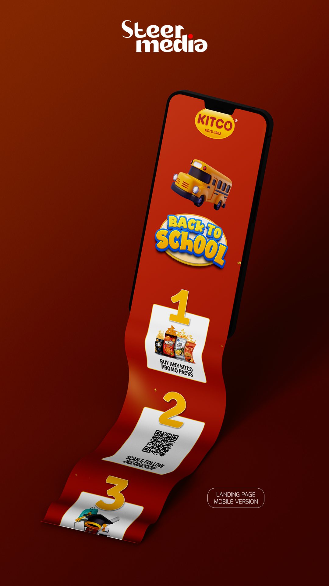 Kitco Back to School campaign — mobile landing page design