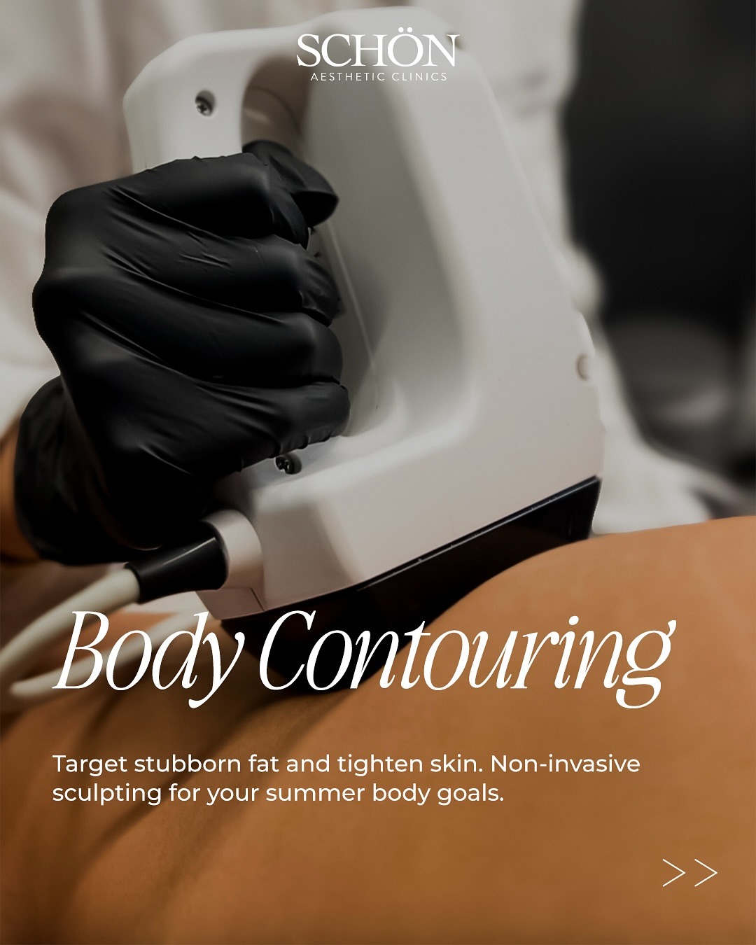 An aesthetic clinic social creative for a body contouring treatment